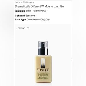 Clinique Dramatically Different Moisturizing Gel NWT